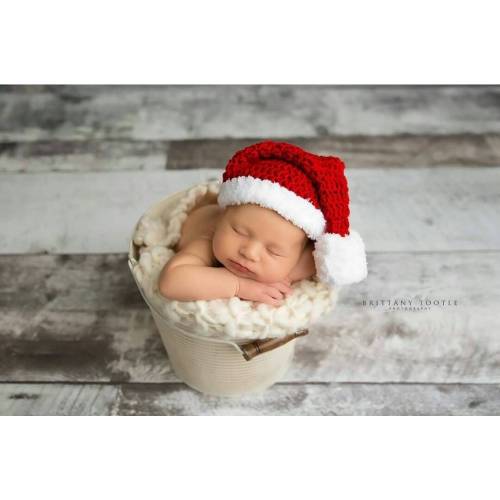 Baby Santa Hat, Christmas Hat, Crochet Baby Hat, Newborn Photo Prop, Baby Boy Santa, Baby Girl Santa, Long Tail Hat, Santa Photo Prop