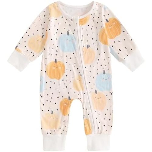 Newborn Baby Girl Clothes Flower Romper One Piece Jumpsuit Infant Halloween Outfit Fall Winter Coming Home Outfits