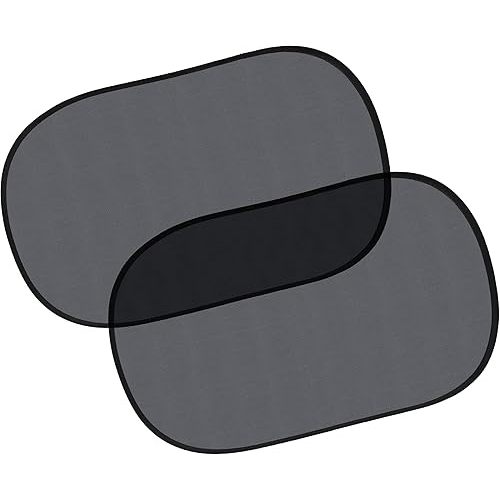 EcoNour Car Side Window Shades for Baby | Medium - 2 Pack Transparent Car Side Window Sunshade for Kids | Automotive Sun Protection Baby from UV and Sun Glare | Car Baby Accessories (20"x12")