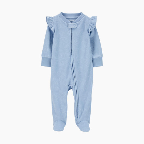 Carter's 2-Way Zip Fleece Sleep & Play Pajamas - Blue, Newborn
