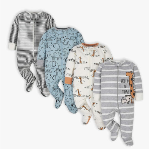 Gerber Baby Boys 4 Pack Sleep 'N Play Footie