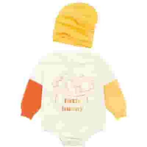 Disney Winnie the Pooh Infant Baby Boys or Girls French Terry Oversized Bodysuit and Hat