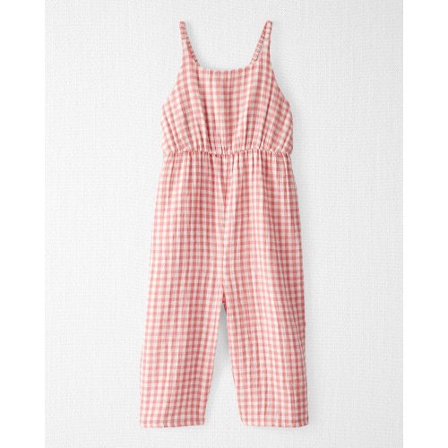 Toddler Organic Cotton Gauze Gingham Jumpsuit - Little Planet | Carter's