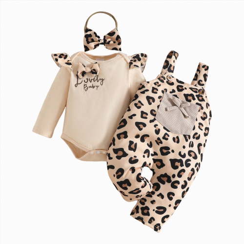 TOWED22 Newborn Baby Girl Outfits Long Sleeve Rib Knit Romper Floral Pant Coming Home Fall Winter Clothes Outfit(Beige,3-6 M)