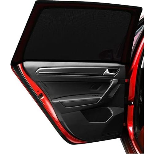 2 Pack Car Side Rear Window Sun Shades, Breathable Mesh Protects Kids from Sun Glare Burn Heats and UV Rays, Fits Most of Vehicle