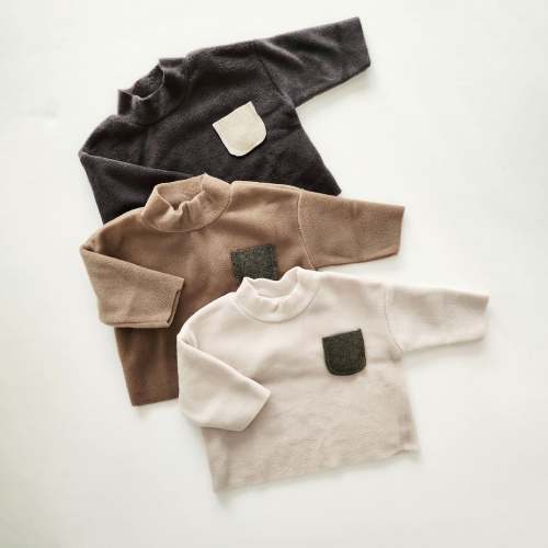Baby Toddler Nunu Soft Fleece Pocket Top (3m-6y) - 3 Colors | AT NOON STORE
