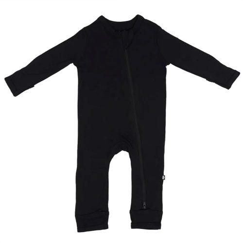 KYTE BABY Soft Bamboo Rayon Rompers, Zipper Closure, 0-24 Months (Newborn, Midnight)