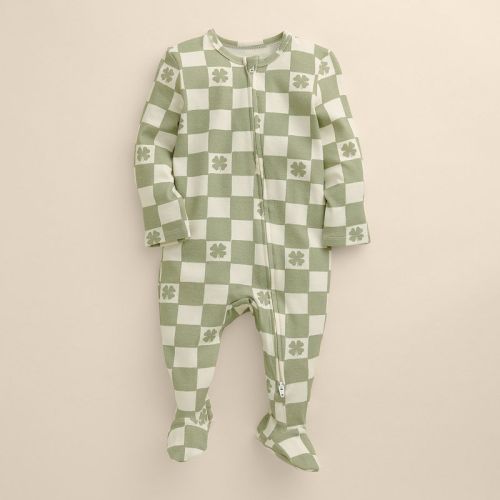 Baby Little Co. by Lauren Conrad Zip-Up Checkered Sleep & Play One-Piece Pajamas