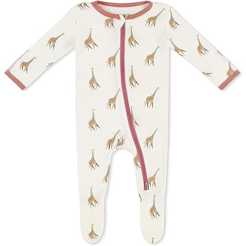 Soft Baby Bamboo Viscose Footie Pajamas, Zipper Closure, 0-24 Months