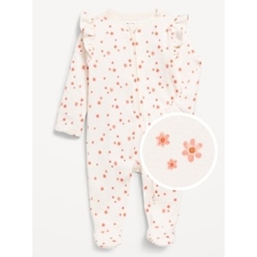 2-Way-Zip Printed Sleep & Play Footed One-Piece for Baby