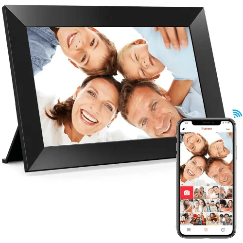 Frameo 10.1 Inch WiFi Digital Picture Frame, 1280x800 HD IPS Touch Screen Photo Frame Electronic, 32GB Memory, Auto-Rotate, Wall Mountable, Share Photos/Videos Instantly via Frameo App from Anywhere