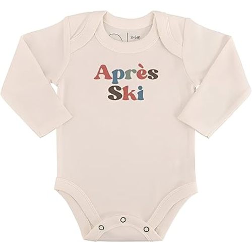 Finn + Emma - Gender Neutral Baby Bodysuit for 3-6 Months - Organic Cotton Onesie - Soft and Comfortable Baby Bodysuits - Apres Ski