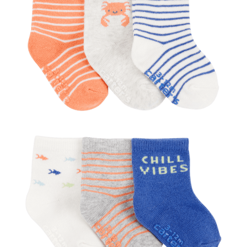 Multi Baby 6-Pack Crab Booties | Carter’s Oshkosh Canada