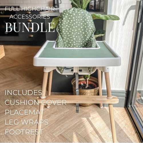 Full IKEA Highchair Set - Elderflower print