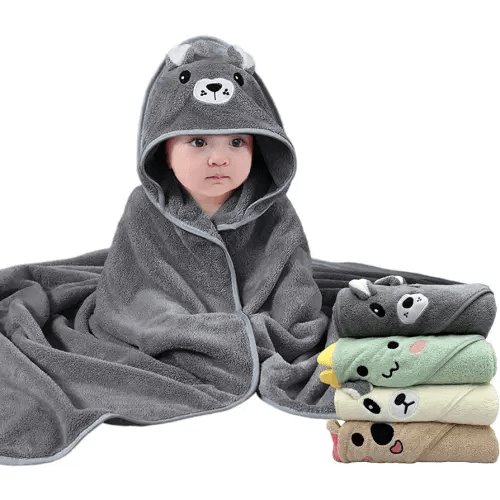 Hooded Baby Towels, 4 Packs Premium Soft Baby Bath Towels with Hood for Babies, Toddler, Infant - Ultra Absorbent, Baby Stuff Shower as Best Gifts for Boys and Girls (4Pack)