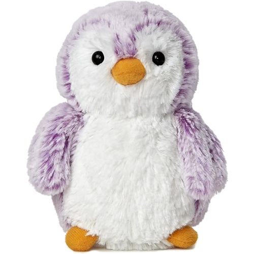 Aurora® Playful Pompom Penguin™ Brights Stuffed Animal - Vibrant Companions - Endless Fun - Violet 6 Inches