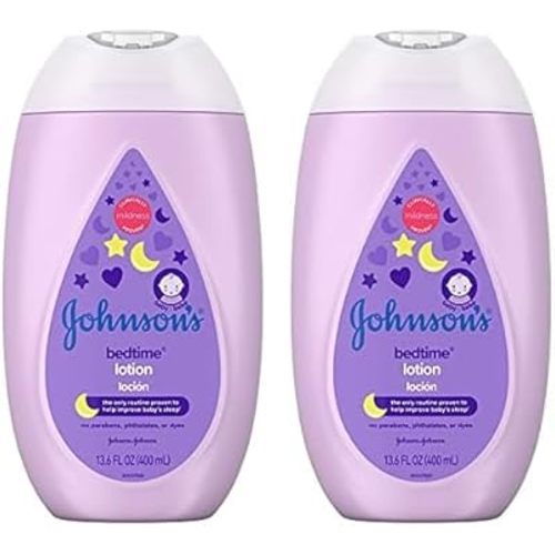 Johnson's Baby Bedtime Lotion with Natural Calm Essences Hypoallergenic & Paraben Free, 13.6 Fluid Ounce (Pack of 2)