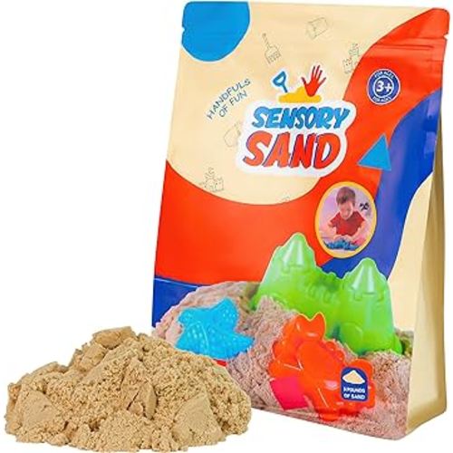 Sensory Sand Bulk Refill 5 Pounds of Brown Sensory Play Sand for Boys and Girls