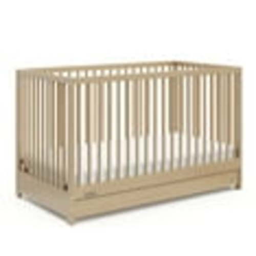 Graco Teddi 5-in-1 Convertible Baby Crib with Drawer, Driftwood