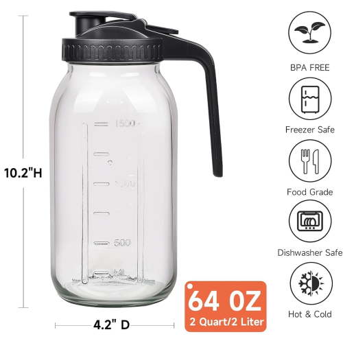 64OZ Mason Jars (Milk Storage)