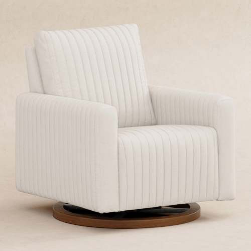 Poe Channeled Swivel Glider in Eco-Performance Fabric | Water Repellent & Stain Resistant
