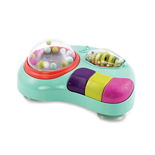B. toys- B. baby – Baby Activity Station – High Chair Suction Cup Toy with Music & Lights – Sensory Activity Center – Developmental Toys for Babies, Infants – whirly pop-6 Months +