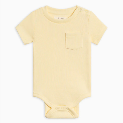 Dana Ribbed Short Sleeve Pocket Bodysuit