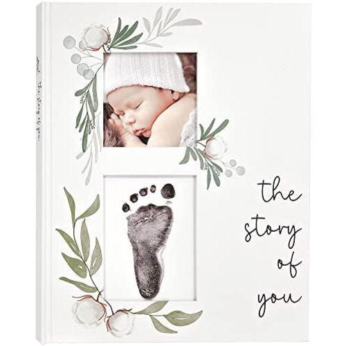 Baby Memory Book for the Modern Minimalist - Simple Baby Book for Boy or Girl - First Years Journal - Monthly Milestone Keepsake Record Book - Gender Neutral Pregnancy Gift for Baby Shower