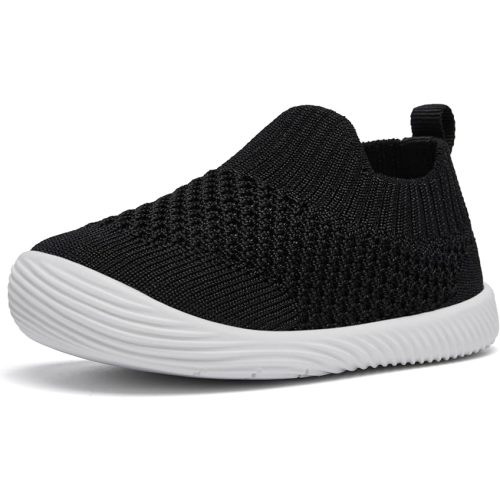 MORENDL Baby Shoes Toddler Walking Shoes Infant Sneakers Boy & Girls Non-Slip Slipper - 15-18 Months Infant - Black09