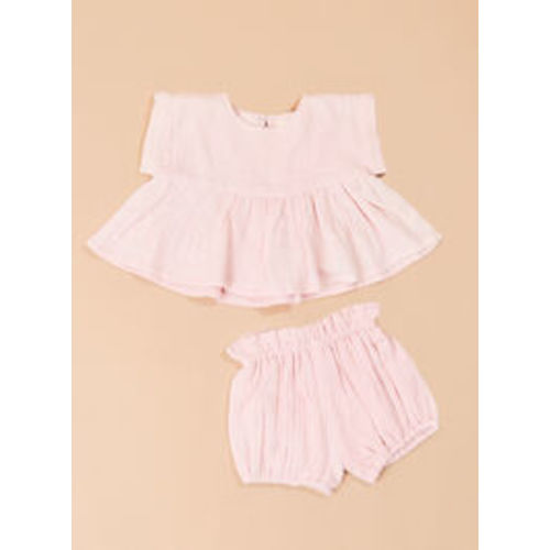 Carly Blush Dress and Bloomer Set in Pink | Tullabee