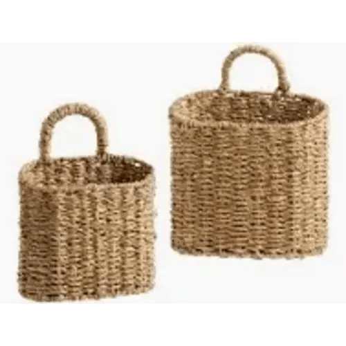 Trista Natural Seagrass Hanging Wall Basket - World Market