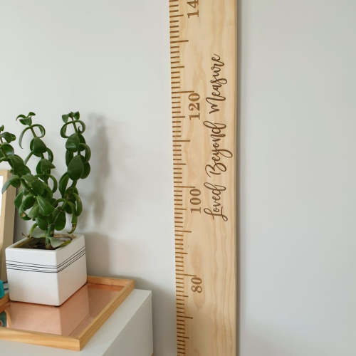 Little Miss Viking - Wooden Height Chart - Personalised Childrens Growth Ruler