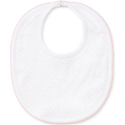 New Dots Bib, White/Pink - Kissy Kissy | Maisonette