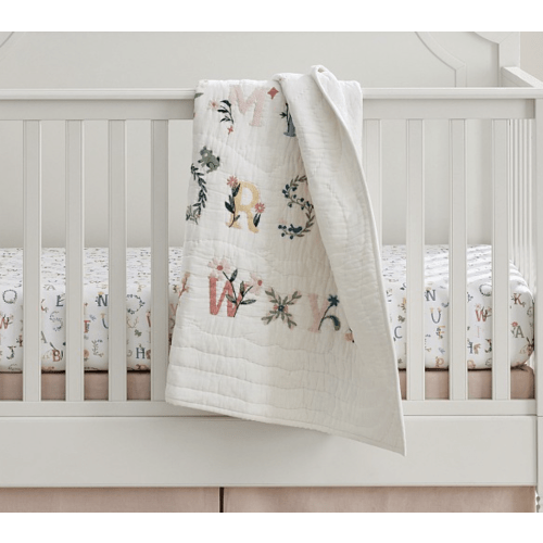 Floral ABC Baby Quilt