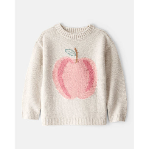 Toddler Girl Apple Long-Sleeve Sweater - Ivory - Carter's | Carter's