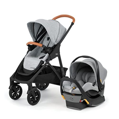 Chicco Modular Travel System - Corso LE Stroller, KeyFit 35 Infant Car Seat and Base - Stroller and Car Seat Combo in Veranda/Grey