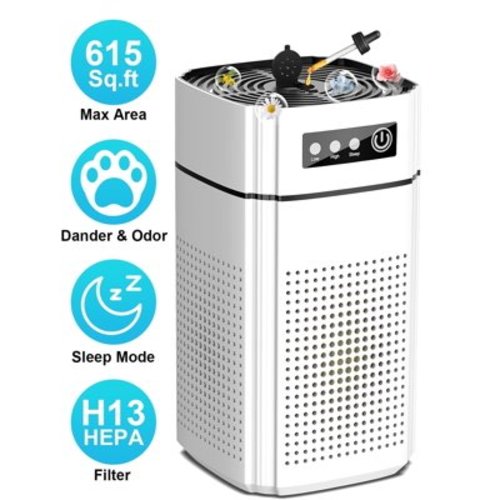 Airfire Air Purifier, AP202 HEPA Air Purifiers for allergies & asthma, Wildfire, Pet Fur, Pollen, 1 PCS, White