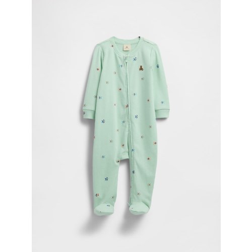 Baby Print Two-Way Zip One-Piece