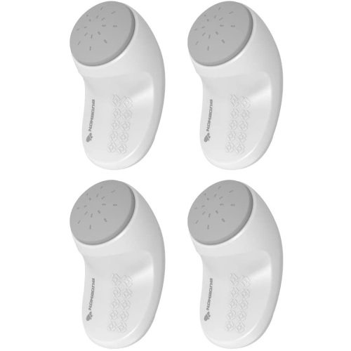 EUDEMON (4 Pack,White) Adjustable Door Guard Door Stop, Finger Pinch Guard,Revolving Door Stopper for Child Proofing, Pet Door Stopper,Easy to Install and Use Adhesive, no Tools Need