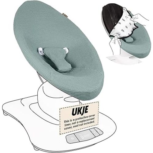 UKJE Liner Baby Rocker Cover - Compatible with 4moms MamaRoo 4 Old Model Before 2022 - Baby Swing Cover - Bouncer Cover - Cover Swing Bouncer - Jade