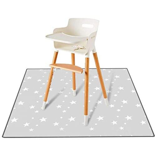 Washable Splat Mat for Under Highchairs, Waterproof Baby Spill Mat Anti-Slip Floor Splash Mat for Floor or Table, Arts,Crafts,Playtime
