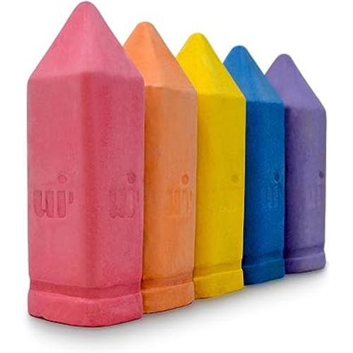Urban Infant Non-Toxic Sidewalk Chalk for Toddlers and Kids - Perfect Easter Basket Stuffer - Washable Outdoor Jumbo Chalk - Rainbow