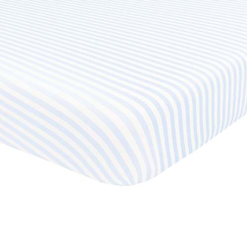 Crib Sheet in Small Mist Stripe