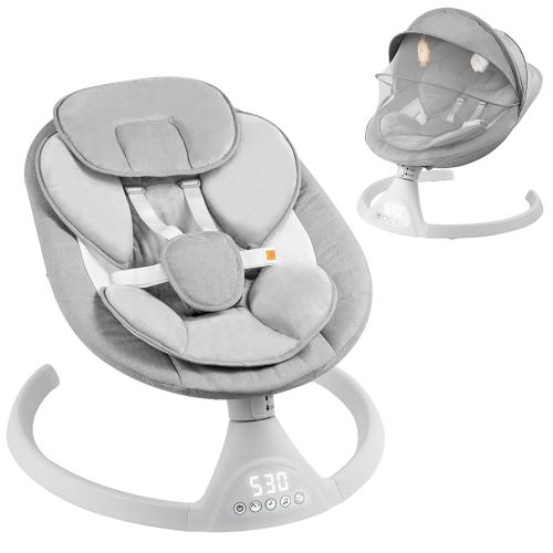 Baby Swings for Infants, Portable Baby Swing with 5-Point Harness, Remote Control, Music Speaker, Babys Swing for Infants to Toddler with 3 Timing Functions and 5 Swing Speeds