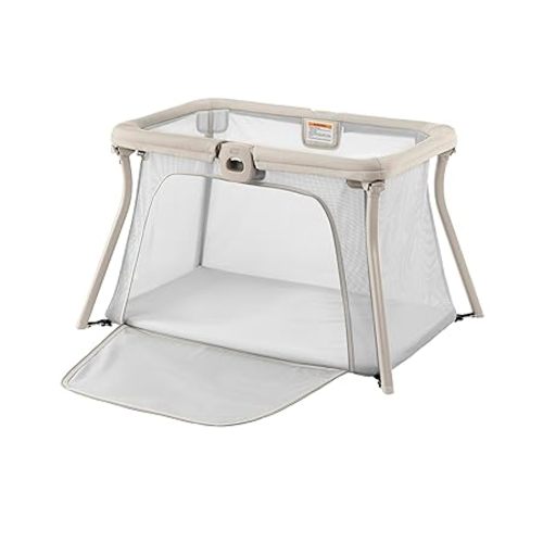 Chicco Alfa Lite Lightweight Travel Playard, Portable Playpen for Babies and Toddlers, Snap-Open/Compact Fold Design, 13 lbs., Baby Travel Essential | Dove/Beige