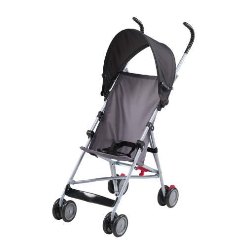 Parent's Choice Gray Baby Umbrella Stroller with Black Canopy for Boys & Girls