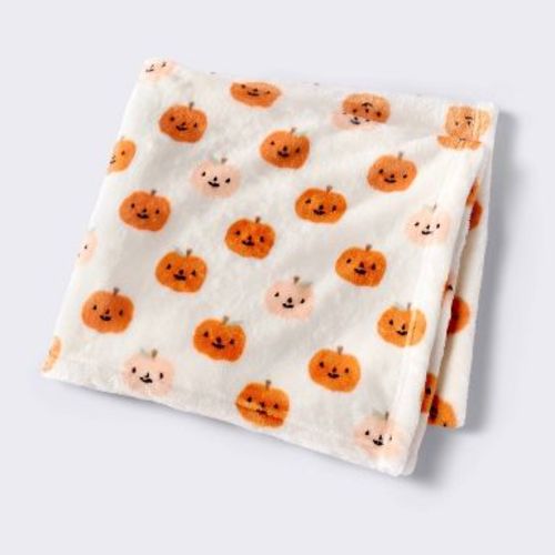 Printed Pumpkin Baby Blanket - Cloud Island™