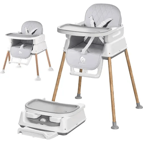 3 in 1 Baby High Chair, Bellababy Adjustable Convertible Chairs for Babies and Toddlers, Compact/Light Weight/Portable/Easy to Clean