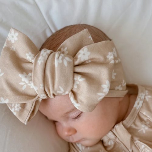 Oversized Topknot | Neutral Daisy – Little and Fern
