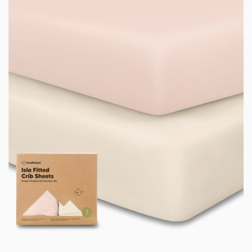 KeaBabies Isla Bamboo Viscose Fitted Crib Sheets - Cameo